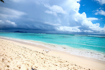 The scenery of Seychelles islands in the Indian Ocean