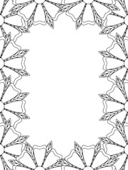 All these designs are hand-drawn and unique 
Flower Border Beautiful black and white illustration for adult coloring book,
This is a printable Beautiful Zentangle Coloring page for KDP Interior, POD p