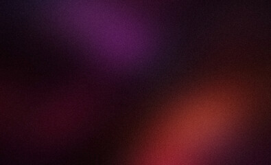Dark purple red color spot grainy gradient with spotlight backdrop design. Elegant black multicolored noisy gradient, bright, shine, glow, noise, grain effect banner and poster