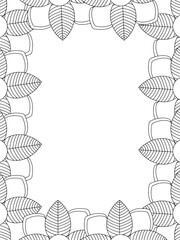 All these designs are hand-drawn and unique 
Flower Border Beautiful black and white illustration for adult coloring book,
This is a printable Beautiful Zentangle Coloring page for KDP Interior, POD p