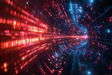 Obraz premium Digital Technology background of data and network