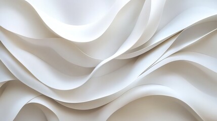 Obraz premium The color wave tone is mostly sandy white with subtle gradients to create an elegant atmosphere. Abstract design creativity for background