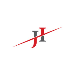 Minimalist JI Logo with Dynamic Diagonal Line