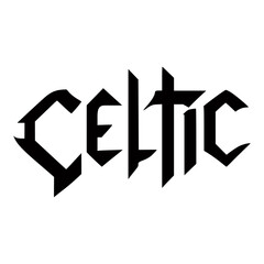 celtic black metal fashion t shirt sticker vector illustration template design