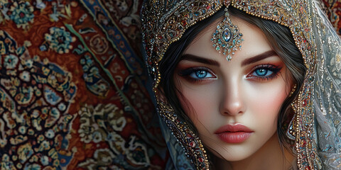 A beautiful Persian girl in traditional attire, generative AI