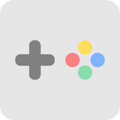 Obraz premium Icon with colorful game buttons.