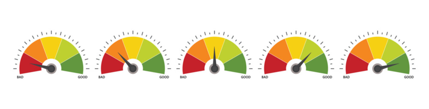 credit score bad good vector design
