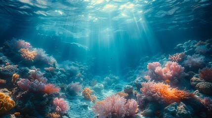 themed background with a focus 
under the sea