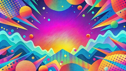 Retro risograph-inspired background with vibrant abstract art , retro, risograph, aesthetics, abstract, art, background