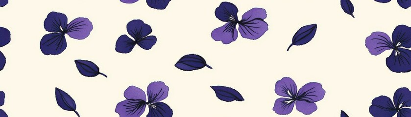 Soft Watercolor Irises in Purple Hues