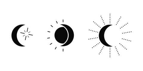 Obraz premium moon shine half full icon