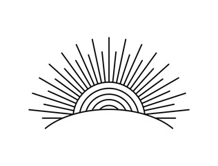 sun line art 