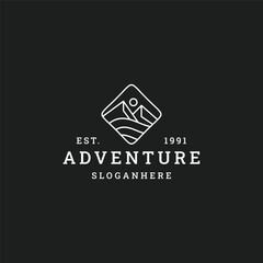 Adventure logo vector hipster vintage icon illustration