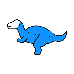 iguanodon dinosaur animal line icon vector. iguanodon dinosaur animal sign. isolated symbol illustration
