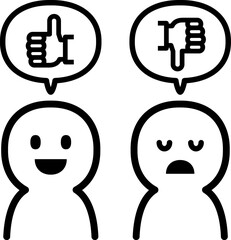 ポジティブ、ネガティブな発言をする人物