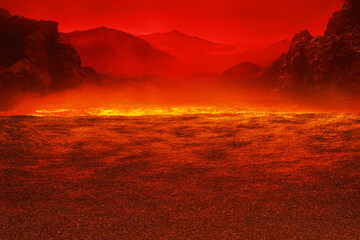 Burning flame in hell, Religion concept