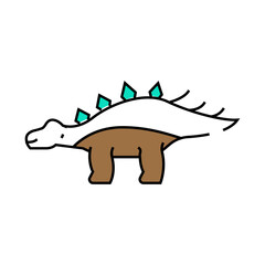 kentrosaurus dinosaur animal line icon vector. kentrosaurus dinosaur animal sign. isolated symbol illustration