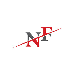Minimalist NF Logo with Dynamic Diagonal Line