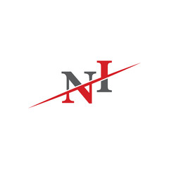 Minimalist NI Logo with Dynamic Diagonal Line