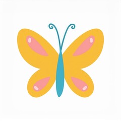 colorful butterfly illustration isolated on white