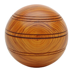 Fototapeta premium Wooden Ball Illustration with Transparent Background - Isolated Design Element for Overlays and Projects