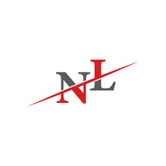 Minimalist NL Logo with Dynamic Diagonal Line