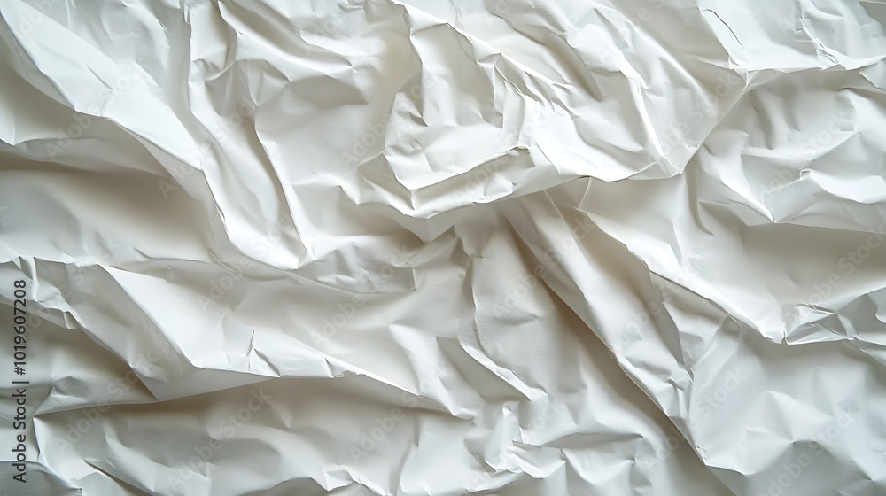 Poster white crumpled paper poster texture background : generative ai