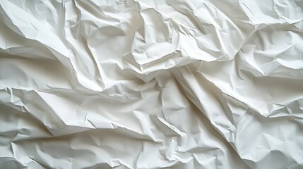 Obraz premium White Crumpled Paper Poster Texture Background : Generative AI