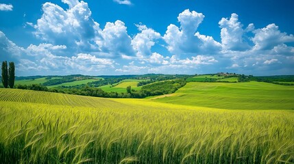 Fototapeta premium Cereal fields in early summer