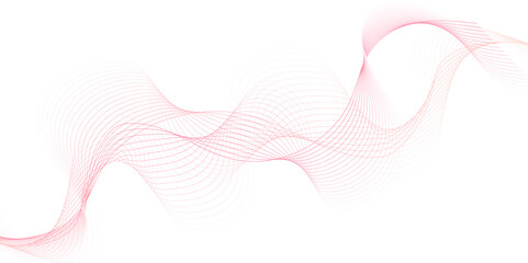 pink wave curve lines banner background design. Abstract soft wave lines dynamic flowing pink light isolated background. Vector Illustration of the pink pattern of lines. Black stripes on white .