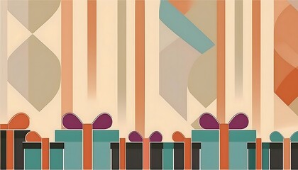 Red and black Christmas background concept Red and black ribbons wrapped around Christmas gift boxes