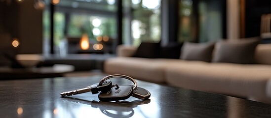 Keys on a Table in a Modern Living Room