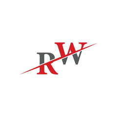 FW Minimalist Logo with Dynamic Diagonal Line