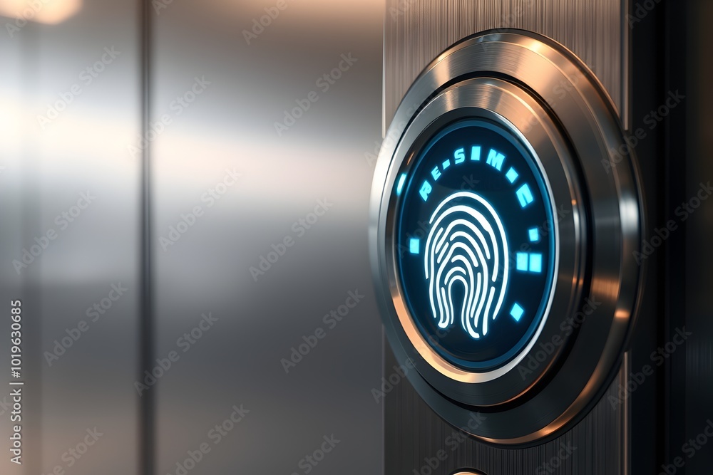 Poster fingerprint scanner security system access control