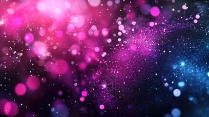 Obraz premium Abstract Background with Pink and Blue Glitter and Bokeh Lights