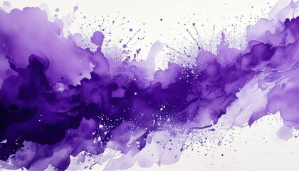 Obraz premium purple ink splashes on white, purple water splashes, purple water splash, purple water splash isolated, purple watercolor paint splashes, purple watercolor splashes, abstract watercolor background