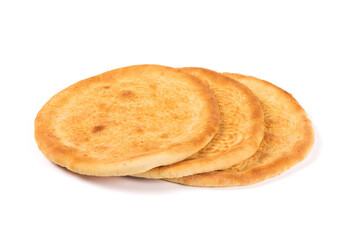 naan bread isolated on white background.  Traditional food in Xinjiang, China