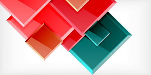 Shiny glossy metallic or plastic square design background. Vector Illustration For Wallpaper, Banner, Background, Card, Book Illustration, landing page