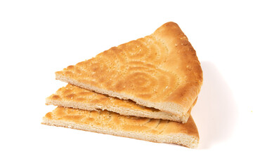 naan bread isolated on white background.  Traditional food in Xinjiang, China