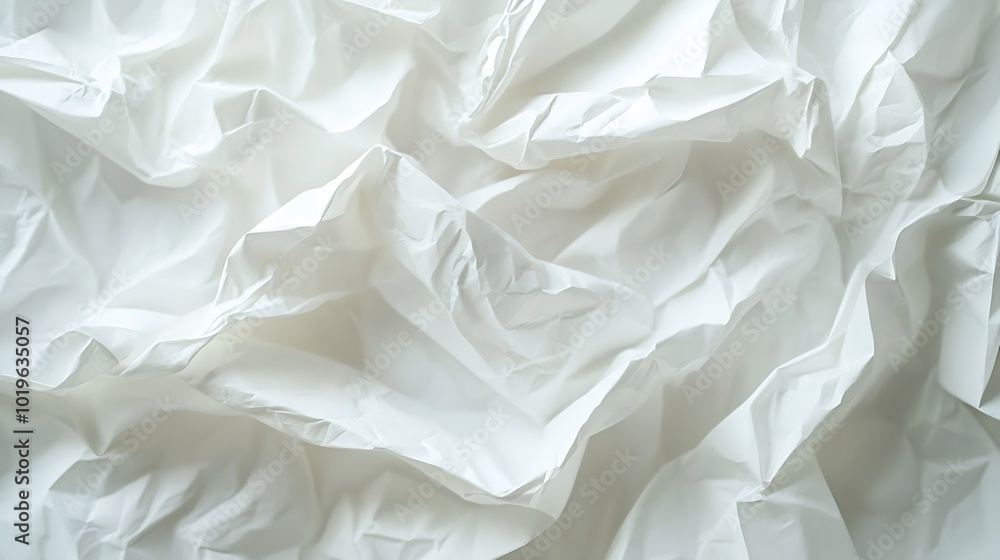 Poster white crumpled paper poster texture background : generative ai