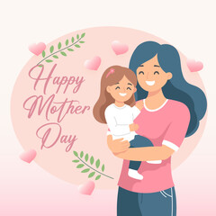 Flat mother's day illustration