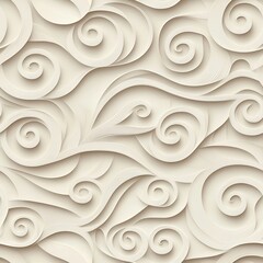 Seamless pattern of interwoven spirals with delicate shadows