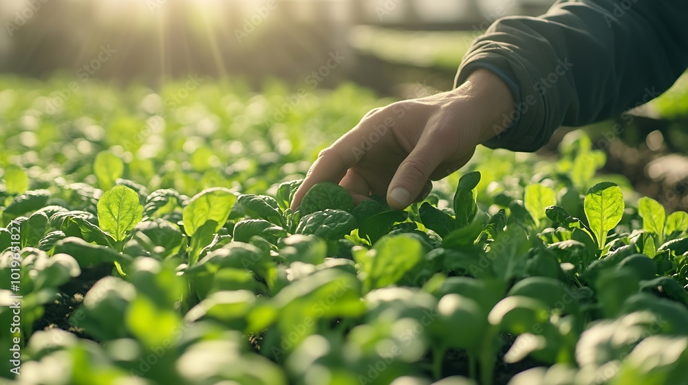 Leinwandbilder agriculture and modern technology farmer using smart farming technologies using ai : generative ai