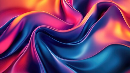 Fototapeta premium Abstract Swirling Gradient of Blue, Pink, and Orange Hues