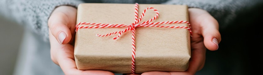 Fototapeta premium Joyful Couple Exchanging Gifts Filled with Memories