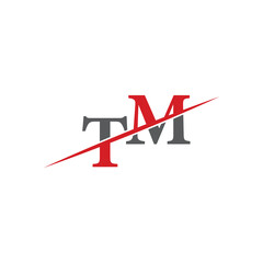 TM Minimalist Logo with Dynamic Diagonal Line