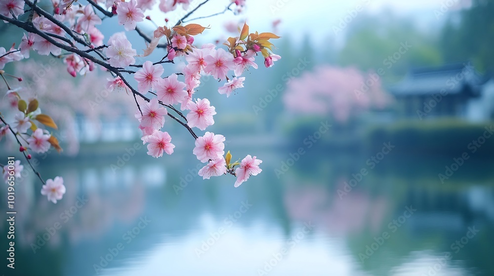 Aufkleber Nature tourism in the spring during Low season a break from the work that is full of brain Relax it out In order to fully return to the beginning : Generative AI