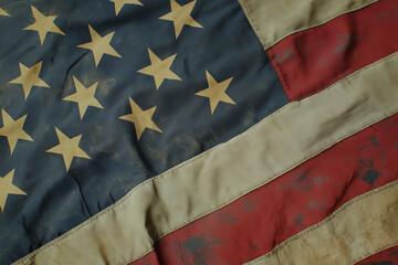 Cinematic Close up photography of USA Flag