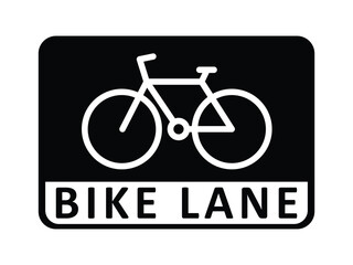 Fototapeta premium bike lane sign vector design