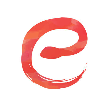 recommend clip art: 	水彩の巳の文字のイラスト素材